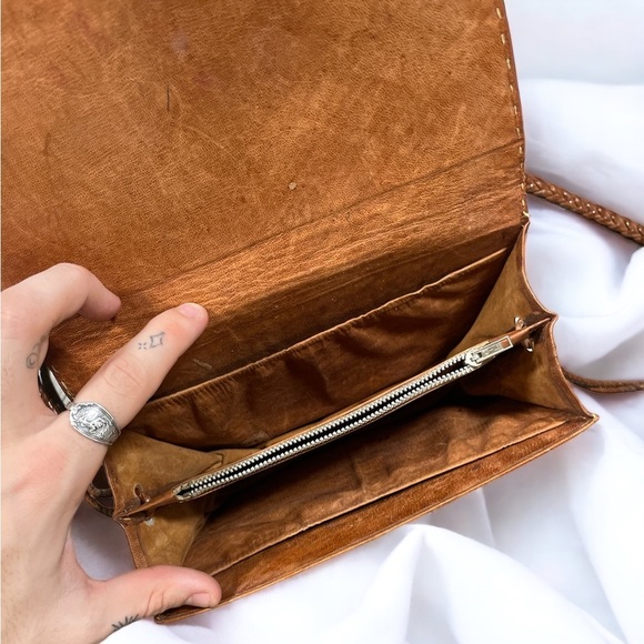 Vintage 70s Python Snakeskin Leather Shoulder Bag OR Clutch Bag - Picture 16 of 16